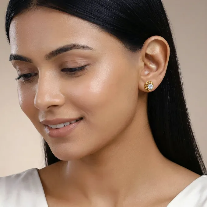 Gold Fumeterre Lab Grown Diamond Earrings