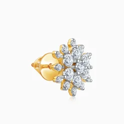 Gold Garden Bloom Diamond Studs