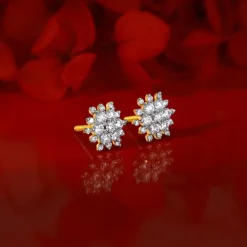 Gold Garden Bloom Diamond Studs