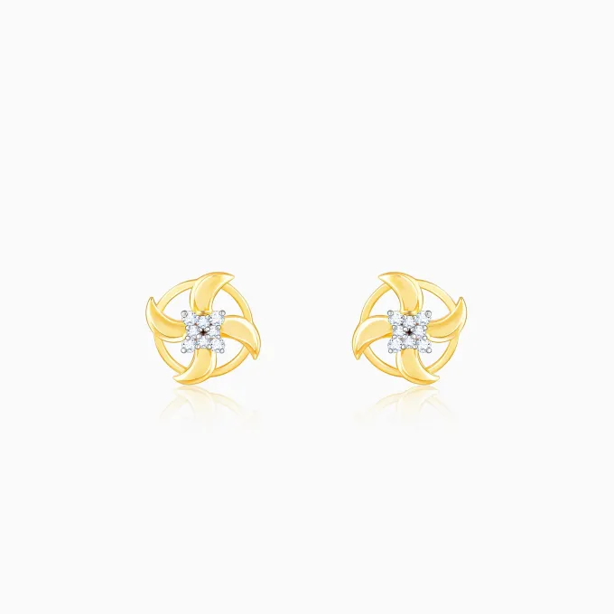 Gold Gentle Breeze Diamond Earrings