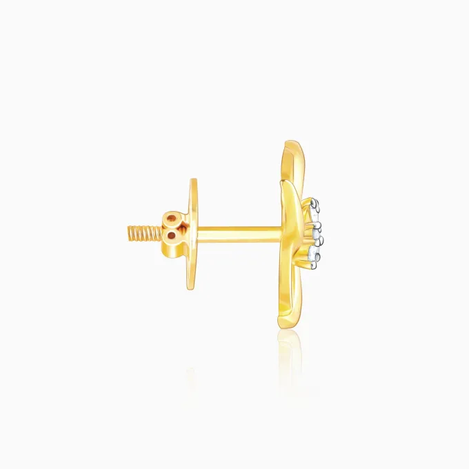 Gold Gentle Breeze Diamond Earrings