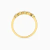 Gold Geometric Circlets Diamond Ring