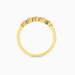 Gold Geometric Circlets Diamond Ring