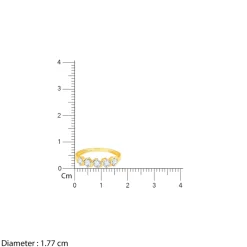 Gold Geometric Circlets Diamond Ring