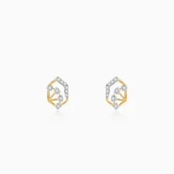 Gold Gilded Dew Lab Grown Diamond Stud Earrings