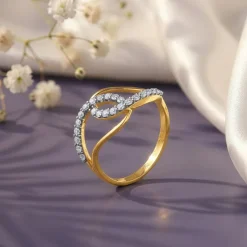 Gold Gilded Entwine Lab Grown Diamond Ring (Size 12)