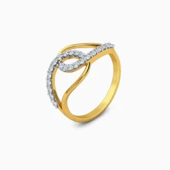 Gold Gilded Entwine Lab Grown Diamond Ring (Size 12)