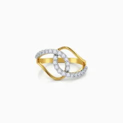 Gold Gilded Entwine Lab Grown Diamond Ring (Size 12)