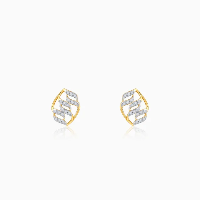 Gold Glam Lab Grown Diamond Stud Earrings