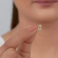 Gold Glided Spark Lab Grown Diamond Earrings