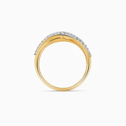 Gold Glorious Wave Diamond Ring