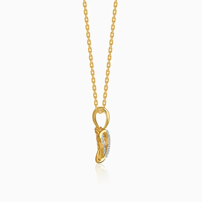 Gold Glowing Love Lab Grown Diamond Pendant