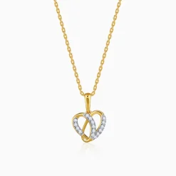 Gold Glowing Love Lab Grown Diamond Pendant