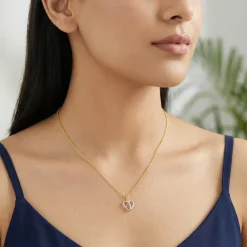 Gold Glowing Love Lab Grown Diamond Pendant