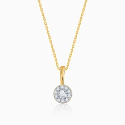 Gold Gorgeous Cluster Diamond Pendant