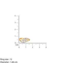 Gold Graceful Wave Diamond Ring