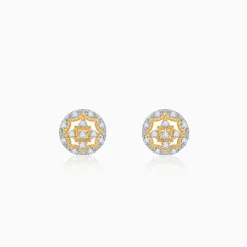 Gold Graceful Wheel Lab Grown Diamond Studs