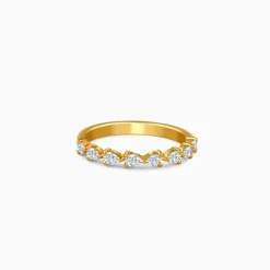 Gold Halo Line Lab Grown Diamond Ring (Size 12)