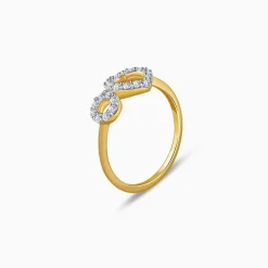 Gold Heart And Halo Lab Grown Diamond Ring (Size 12)