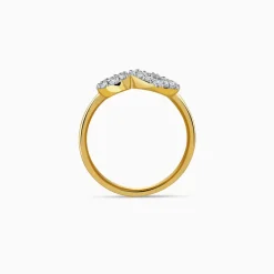 Gold Heart And Halo Lab Grown Diamond Ring (Size 12)