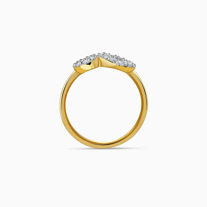Gold Heart And Halo Lab Grown Diamond Ring (Size 12)