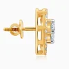 Gold Heartlet Diamond Earrings
