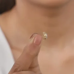 Gold Heartlet Diamond Earrings
