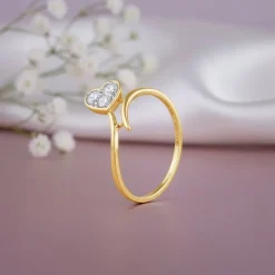 Gold HeartPop Lab Grown Diamond Ring