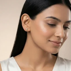 Gold Hedylidae Lab Grown Diamond Earrings