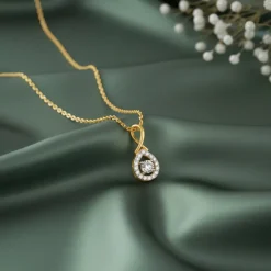 Gold Infinite Drop Lab Grown Diamond Pendant