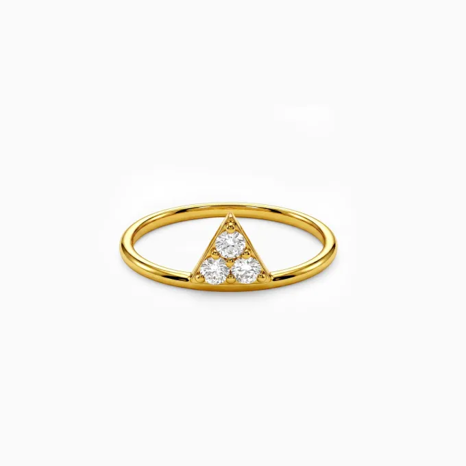 Gold Infinite Prism Lab Grown Diamond Ring (Size 12)