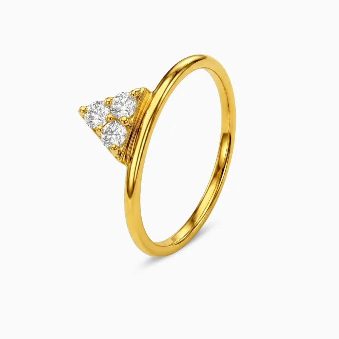 Gold Infinite Prism Lab Grown Diamond Ring (Size 12)