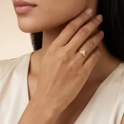 Gold Infinite Prism Lab Grown Diamond Ring (Size 12)