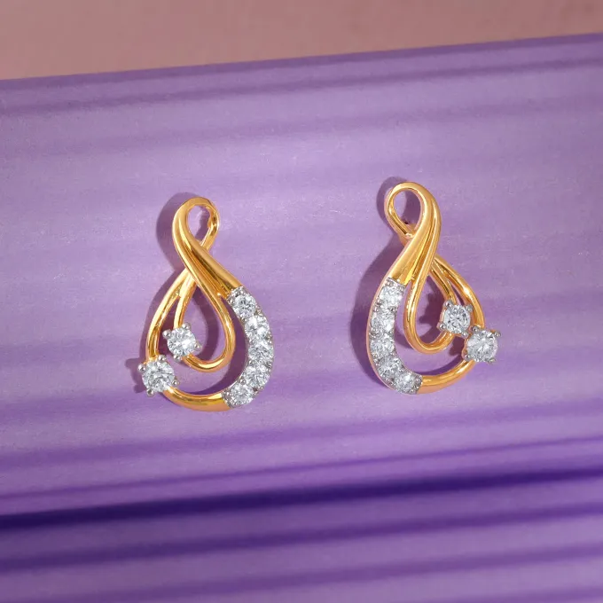 Gold Infinitude Lab Grown Diamond Earrings