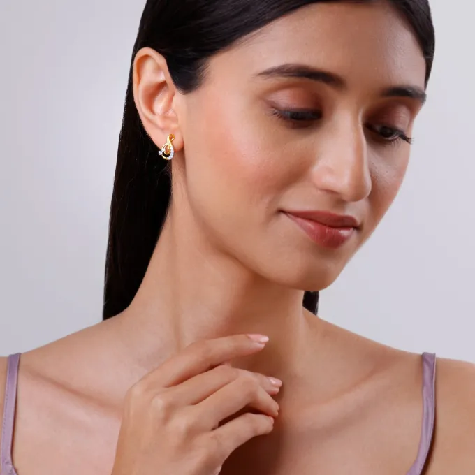 Gold Infinitude Lab Grown Diamond Earrings