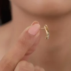 Gold Infinitude Lab Grown Diamond Earrings