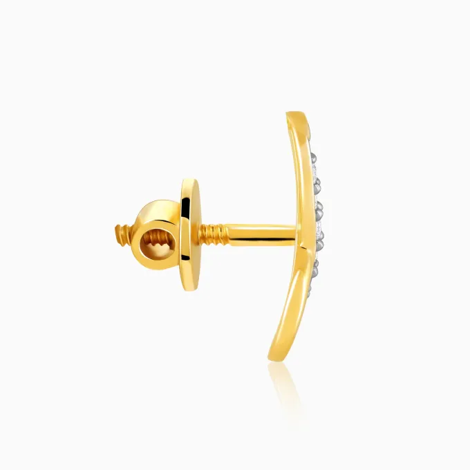 Gold Infinity Grace Lab Grown Diamond Stud Earrings