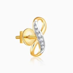 Gold Infinity Grace Lab Grown Diamond Stud Earrings