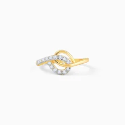 Gold Interlocking Lab Grown Diamond Ring