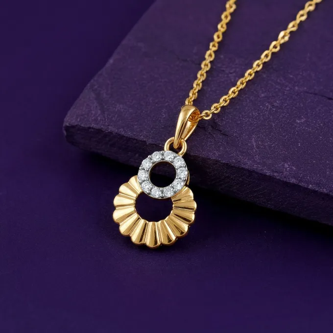 Gold Interstellar Lab Grown Diamond Pendant