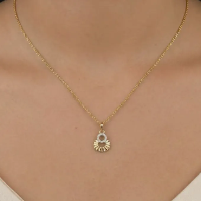 Gold Interstellar Lab Grown Diamond Pendant
