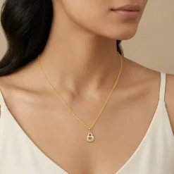 Gold Interstellar Lab Grown Diamond Pendant