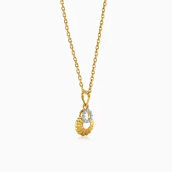 Gold Interstellar Lab Grown Diamond Pendant