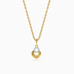 Gold Interstellar Lab Grown Diamond Pendant