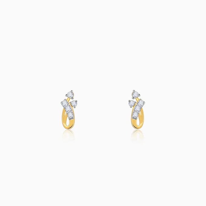 Gold Intertwine Glow Lab Grown Diamond Earrings