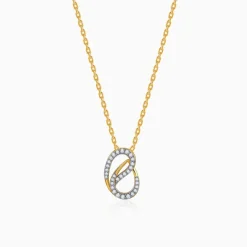 Gold Intertwined Grace Lab Grown Diamond Pendant