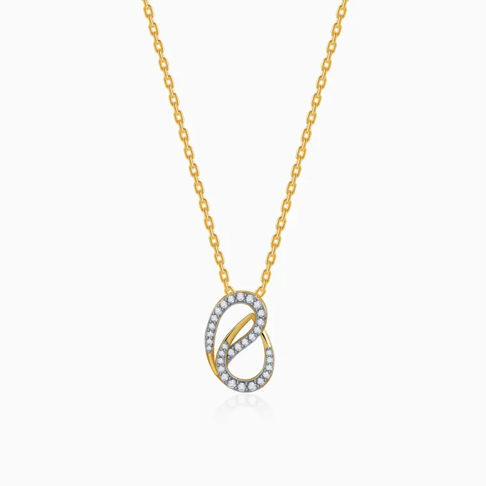 Gold Intertwined Grace Lab Grown Diamond Pendant