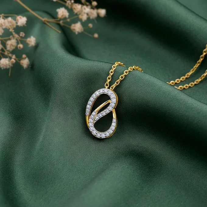 Gold Intertwined Grace Lab Grown Diamond Pendant