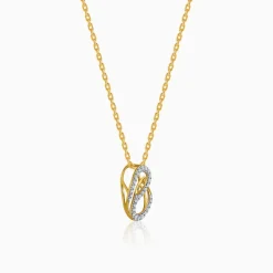 Gold Intertwined Grace Lab Grown Diamond Pendant