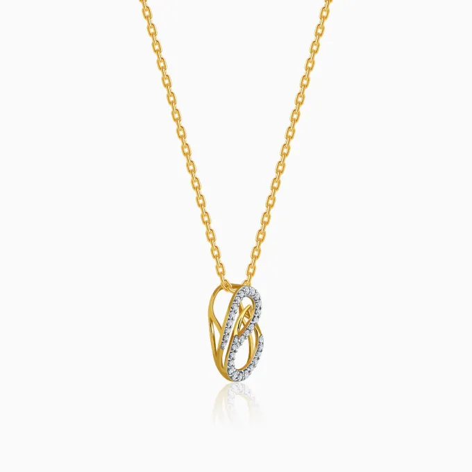 Gold Intertwined Grace Lab Grown Diamond Pendant